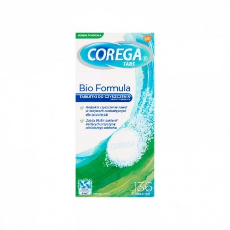 Corega Tabs Bio formuła tabletki do czyszczenia protez 136 tabletek