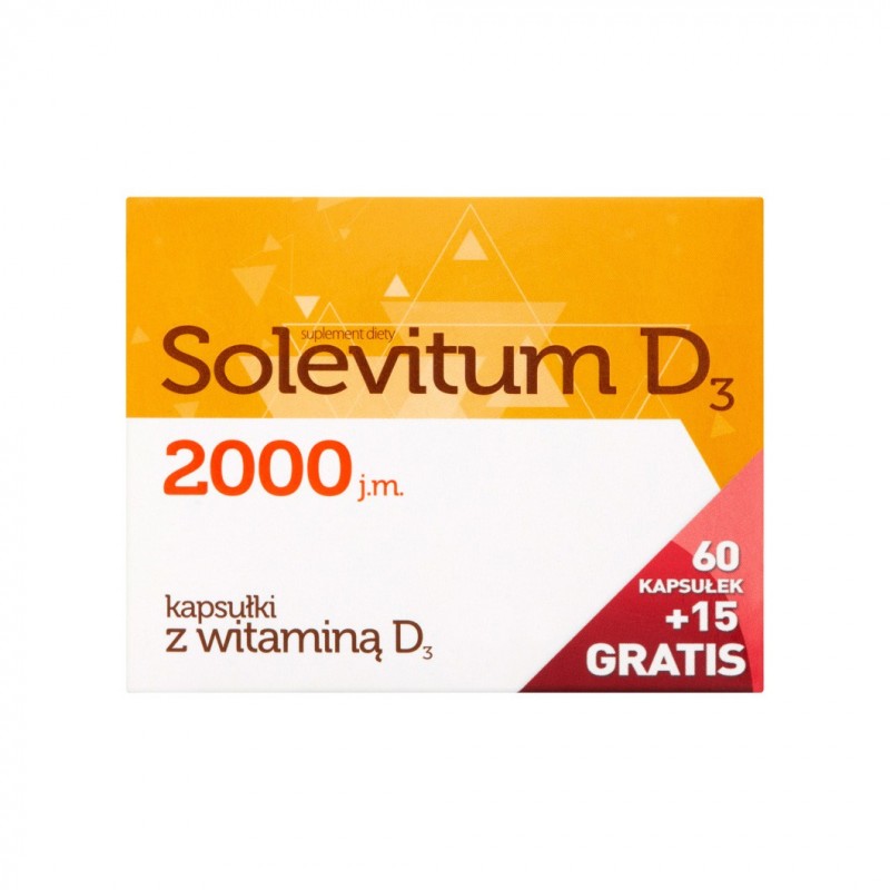 Solevitum D3 2000, 75 kapsułek (60 + 15) 