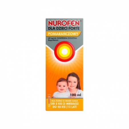  Nurofen dla dzieci forte smak pomarańczowy zawiesina doustne 40 mg/ml, 100 ml 