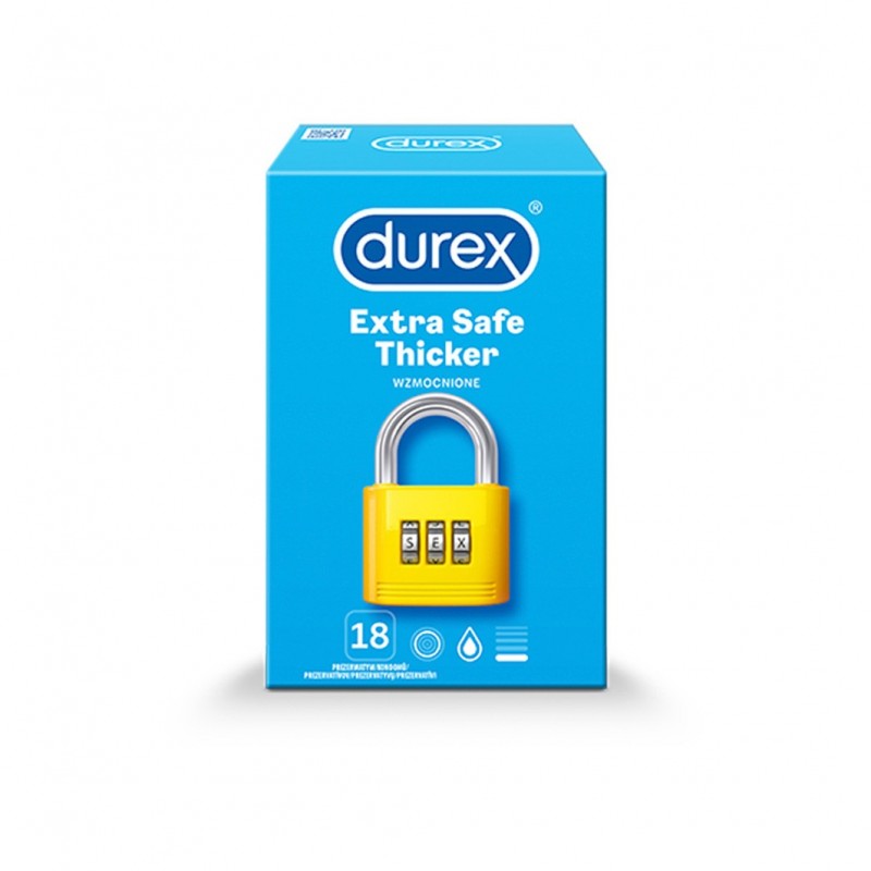 Prezerwatywy Durex Extra safe 18 sztuk 