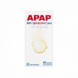 Apap ból i gorączka C plus 500 mg + 300 mg, 10 tabletek musujących