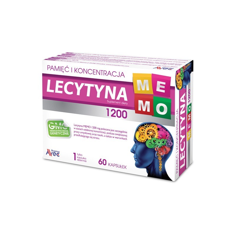 Lecytyna Memo 1200 mg, 60 kapsułek 