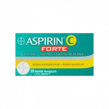 Aspirin C Forte 800 mg + 480 mg, 10 tabletek musujących