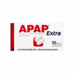 Apap Extra 500 mg + 65 mg, 50 tabletek