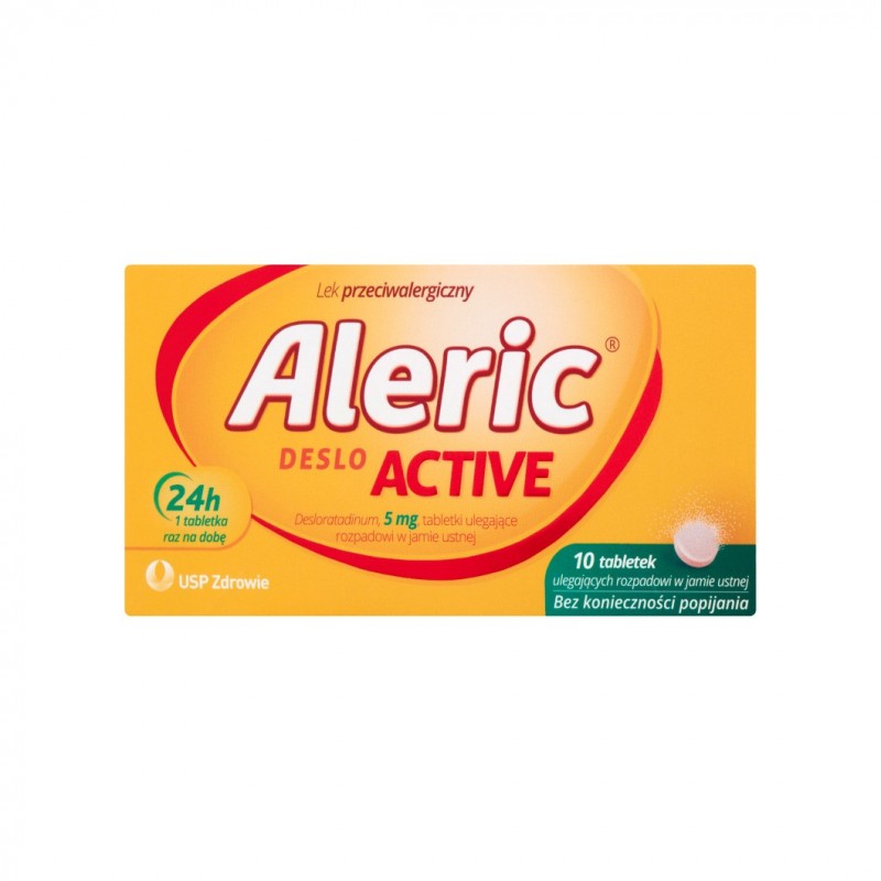 Aleric Deslo Active 5 mg, 10 tabletek ulegających rozpadowi w jamie ustnej 