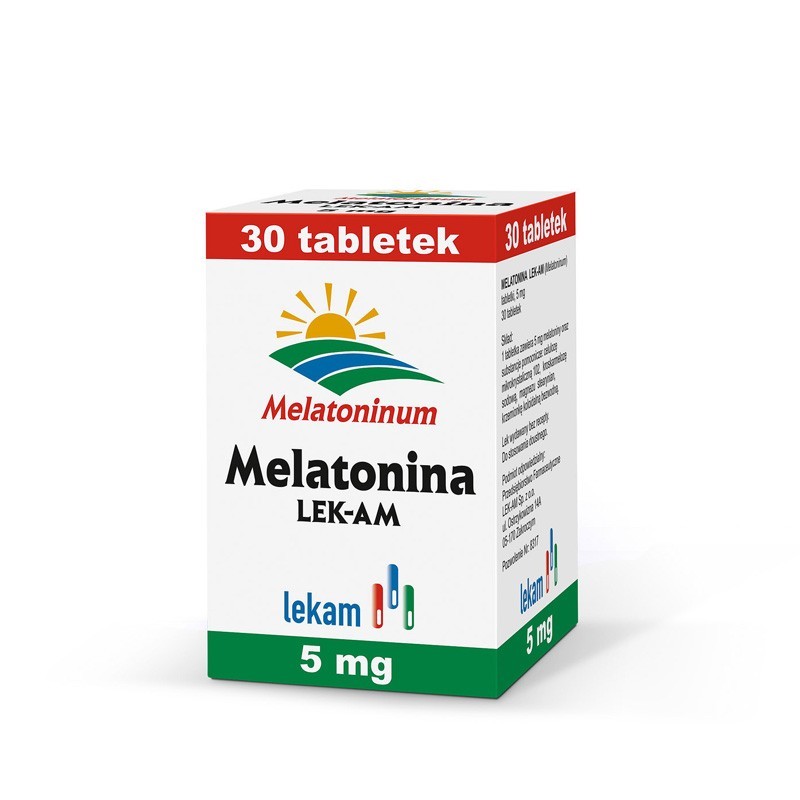 Melatonina Lek-Am 5 mg, 30 tabletek 