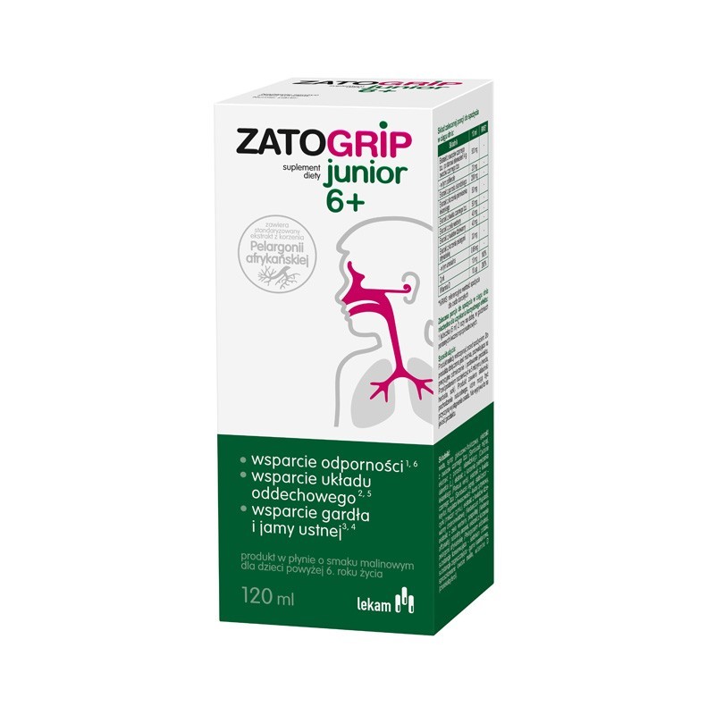 Zatogrip Junior 6+ syrop 120 ml 
