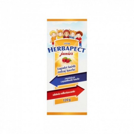 Herbapect Junior syrop o smaku malinowum 120 g