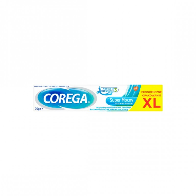 Corega Super mocny delikatnie miętowy krem mocujący do protez 70 g 