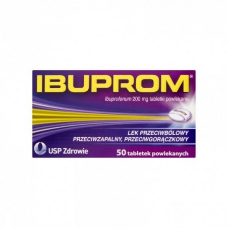 Ibuprom 200 mg, 50 tabletek