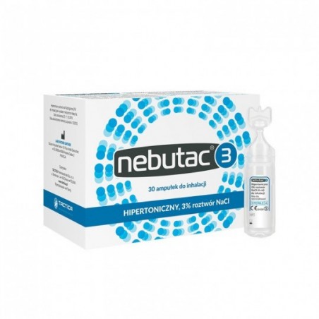  Nebutac 3 roztwór do inhalacji 3%, 30 ampułek po 4 ml 