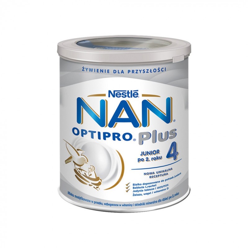 Nestle NAN Optipro Plus 4, mleko modyfikowane dla dzieci po 2 roku, 800 g 
