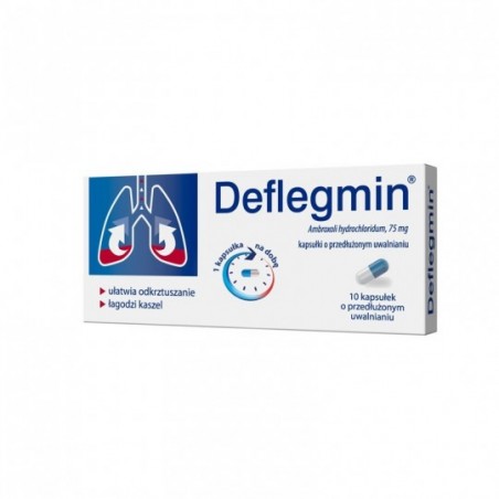  Deflegmin 75 mg, 10 kapsułek o przedłużonym uwalnianiu 