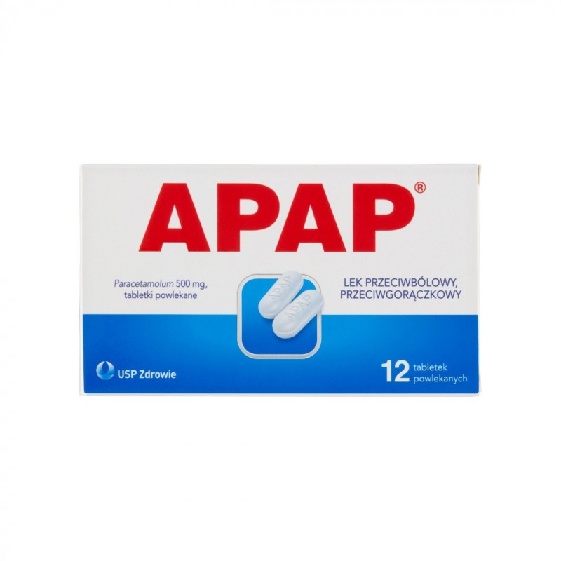 Apap 500 mg, 12 tabletek 