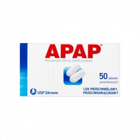 Apap 500 mg, 50 tabletek