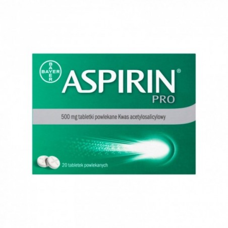  Aspirin Pro 500 mg, 20 tabletek 
