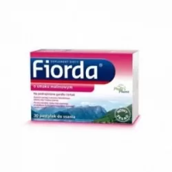 Fiorda o smaku malinowym 30 pastylek do ssania