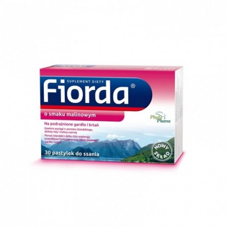  Fiorda o smaku malinowym 30 pastylek do ssania 