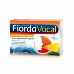 Fiorda Vocal MD, 30 pastylek do ssania o smaku pomarańczowym