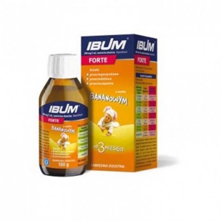  Ibum Forte o smaku bananowym zawiesina doustna 200 mg/ 5ml, 100 g 