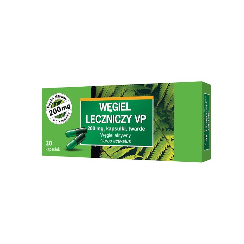 Węgiel leczniczy VP 200 mg, 20 kapsułek 