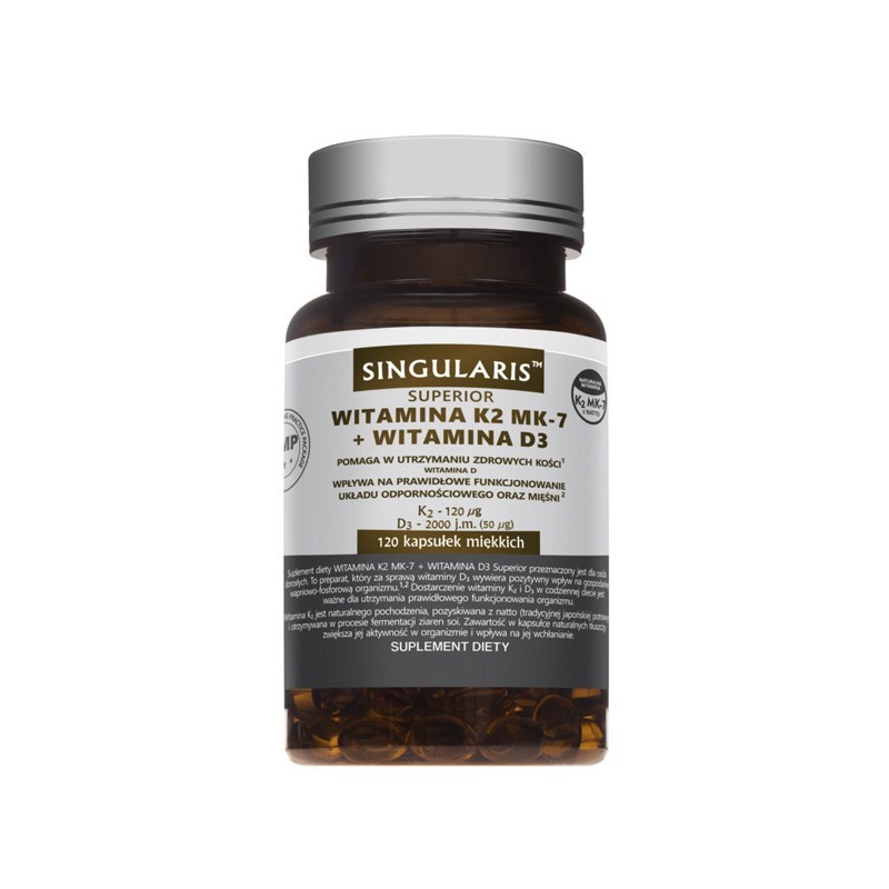 Singularis Witamina K2 MK-7 + witamina D3 120 kapsułek 