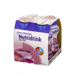 Nutridrink Juicy style o smaku truskawkowym 4 butelki po 200 ml płynu