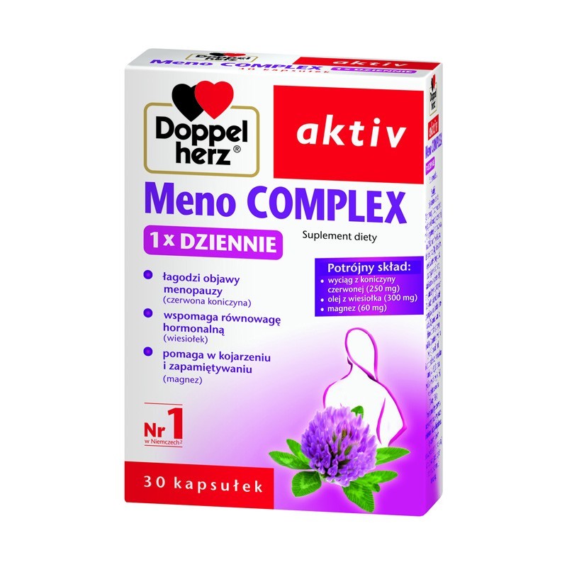 Doppelherz Aktiv Meno Complex 1x Dziennie, 30 Kapsułek | Apteka Moderna