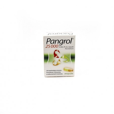  Pangrol 25 000 j. Ph.Eur., 20 kapsułek 