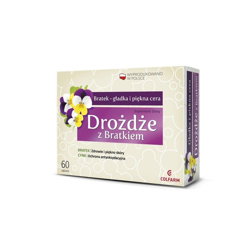Drożdże z bratkiem 60 tabletek 