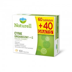Naturell Cynk organiczny + C, 100 tabletek