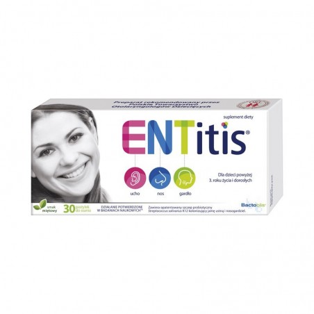  Entitis o smaku miętowym 30 pastylek do ssania 