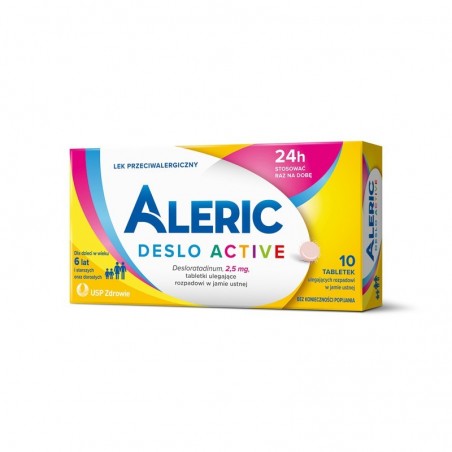  Aleric Deslo Active 2,5 mg, 10 tabletek ulegająch rozpadowi w jamie ustnej 