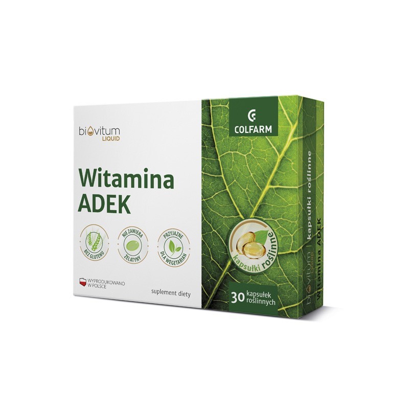 Biovitum Liquid Witamina ADEK, 60 kapsułek 