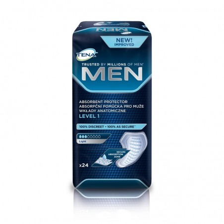  Wkładki anatomiczne Tena Men Light (level 1) 24 sztuki 