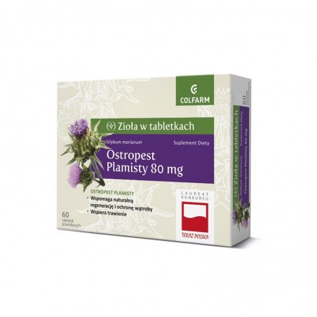 Ostropest plamisty 80 mg, 60 tabletek