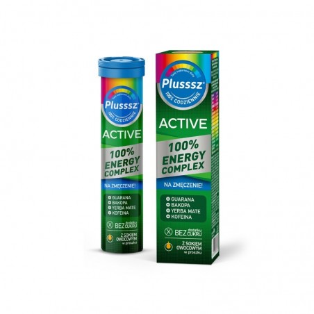  Plusssz Active 100% energy complex 20 tabletek musujących 