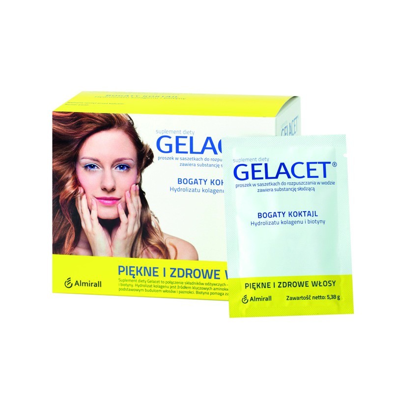 Gelacet, hydrolizat kolagenu i biotyny, 5,38 g x 21 saszetek 