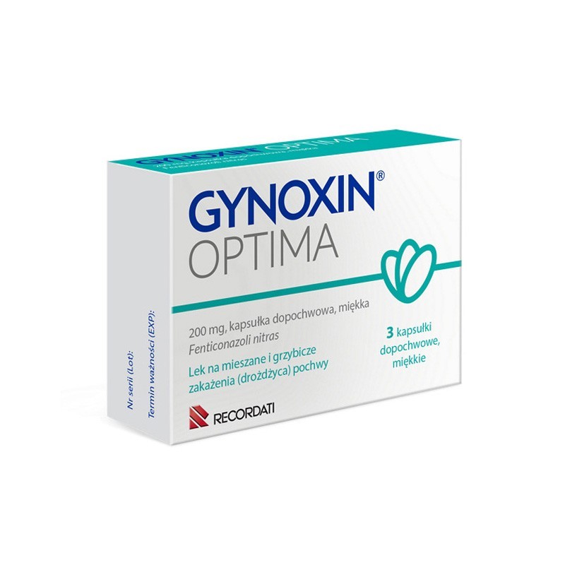 Gynoxin Optima 200 mg, 3 kapsułki dopochwowe 