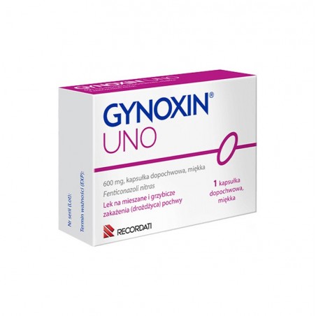 Gynoxin Uno 600 mg, 1 kapsułka dopochwowa