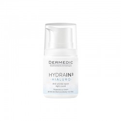 Dermedic Hydrain 3 hialuro naprawczy krem przeciwzmarszczkowy na noc, 55 g