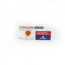 Cefalgin Migraplus 250 mg + 150 mg + 50 mg, 10 tabletek