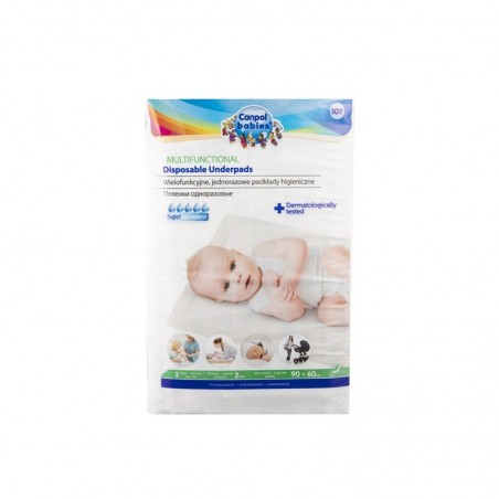  Podkłady higieniczne Canpol Babies 90 x 60 cm, 10 sztuk 