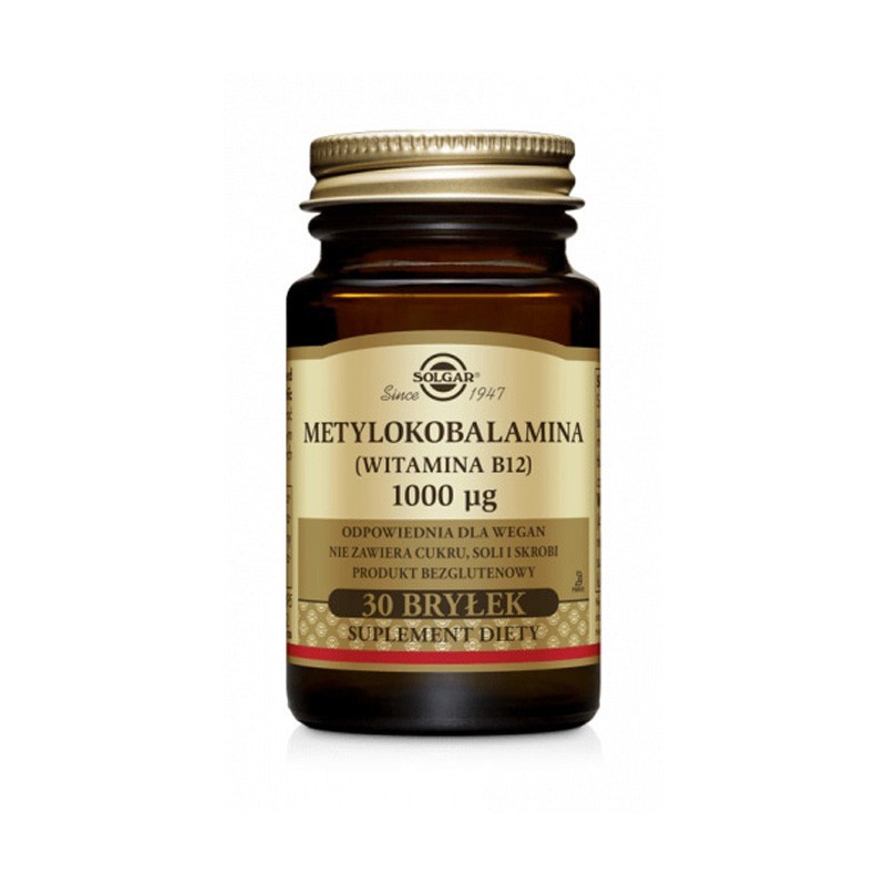 Solgar Metylokobalamina (witamina B12) 1000 mcg, 30 sztuk 