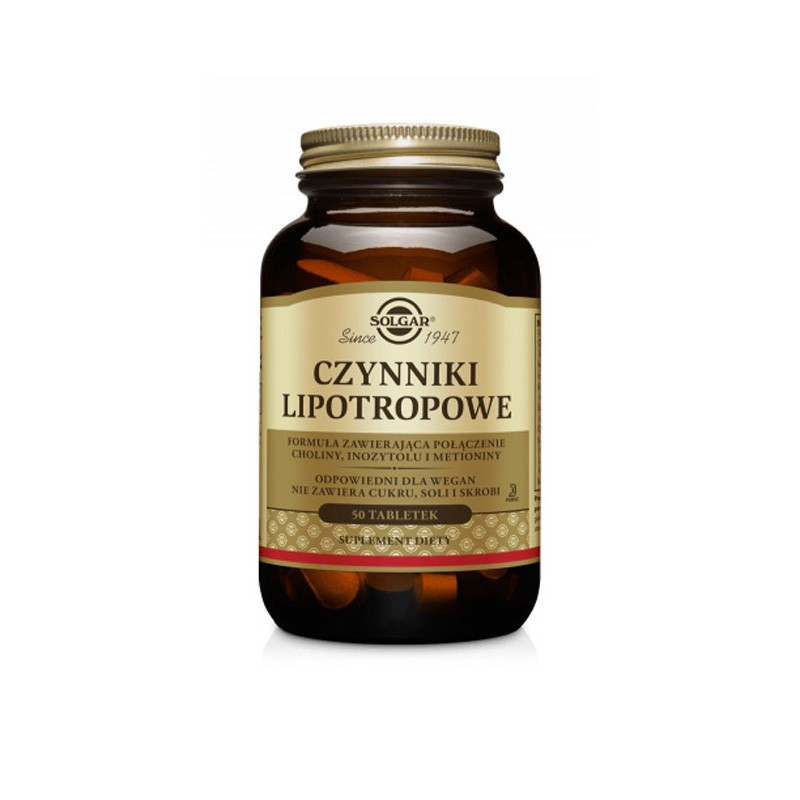Solgar Czynniki lipotropowe 50 tabletek 