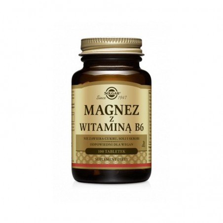 Solgar Magnez z witaminą B6 100 tabletek
