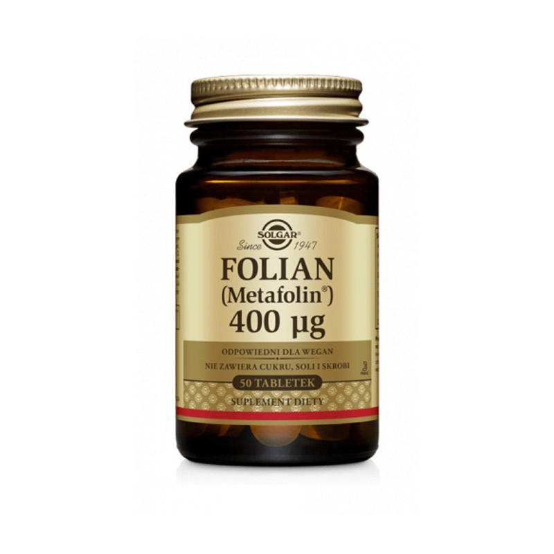 Solgar Folian 400 UG, 50 tabletek 
