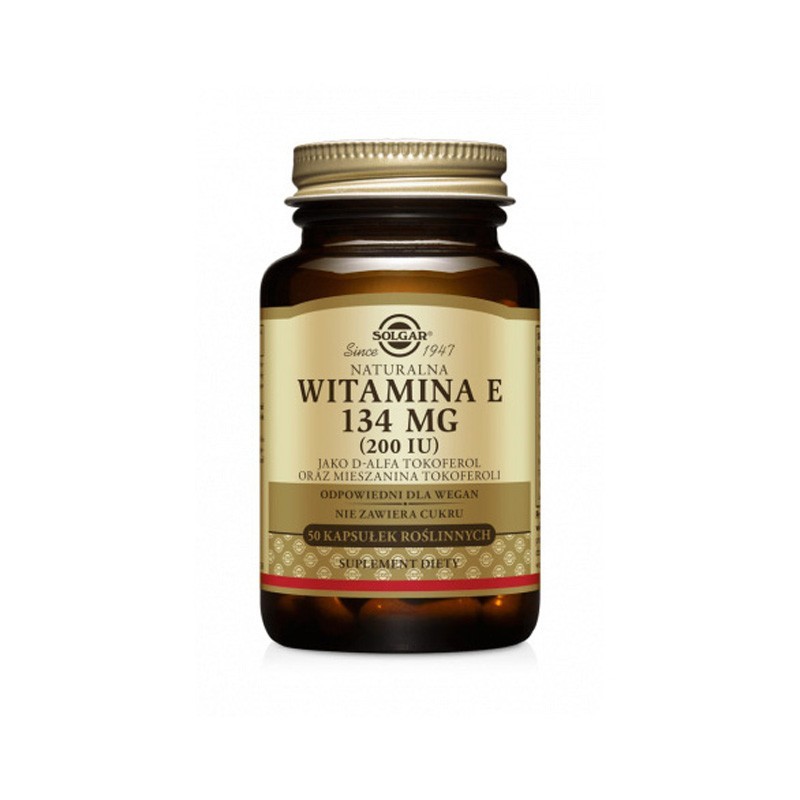 Solgar Witamina E naturalna 134 mg, 50 kapsułek 