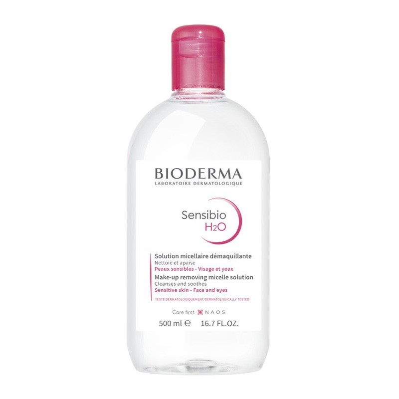 Bioderma Sensibio H2O, woda micelarna, skóra wrażliwa, 2 x 500 ml 