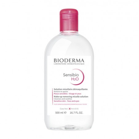 Bioderma Sensibio H2O, woda micelarna, skóra wrażliwa, 2 x 500 ml